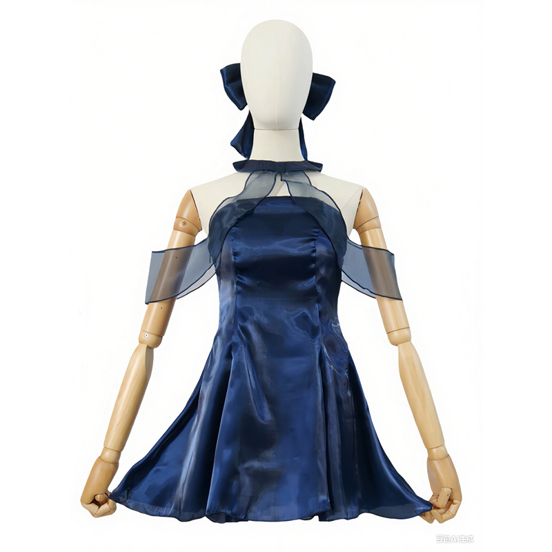 블루 아카이브 Chunxiang 다크 블루 드레스와 헤 - Anime Cosplay Blue Hair 리뷰 및 가격