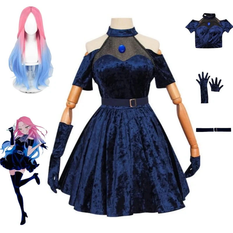 2026 미지 코스프레 의상, 애니메이션 외계인 무대  - Anime Cosplay Blue Hair 리뷰 및 가격