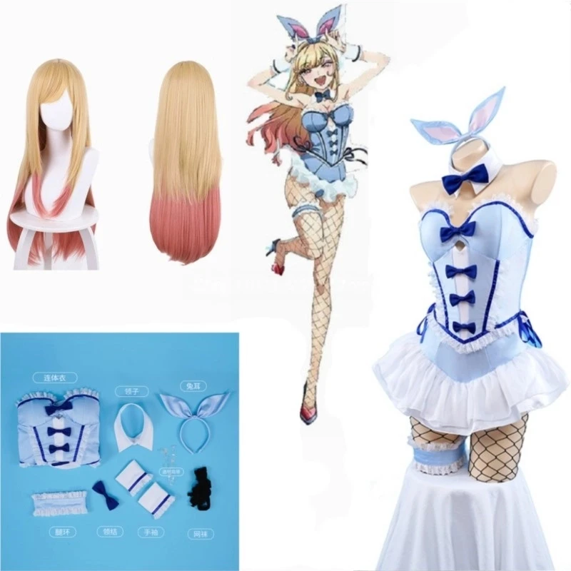 마이 드레스업 달링 키타가와 마린 코스프레 블루 버니걸 - Kitagawa Anime Cosplay 리뷰 및 가격